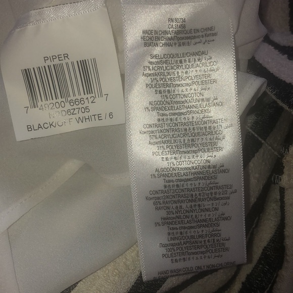 BCBG Max Azria Piper Peplum Striped Dress 6 NWOT - Picture 15 of 15